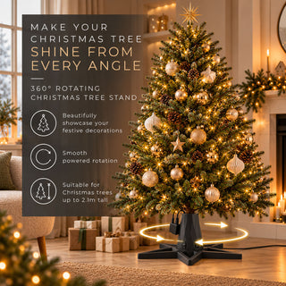 Neo Black Rotating Christmas Tree Stand