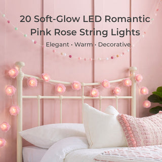 Neo Pink Rose 20 LED String Fairy Lights