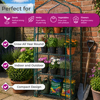 Neo 4 Tier Shelves Mini Greenhouse 150 x 70 x 50cm