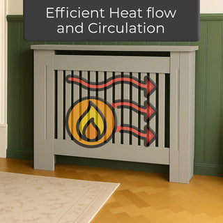 Neo Medium Grey Decorative Wooden Radiator Cover