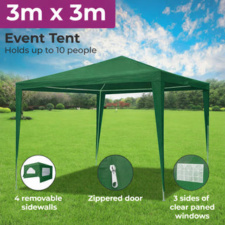 Neo Green 3m x 3m Light Weight Event Gazebo Canopy Marquee Tent