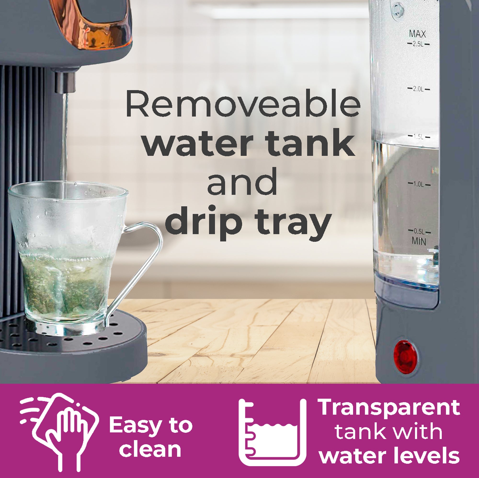 Neo Grey and Copper Instant Hot Water Dispenser Machine – Neo