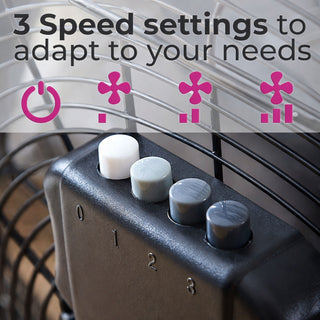 Neo High Velocity Black Metal Floor Freestanding Fan  - 12 Inch