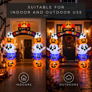 Neo 240cm Inflatable Halloween LED Lights Archway