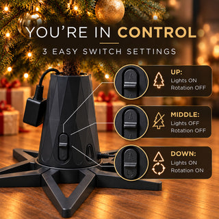 Neo Black Rotating Christmas Tree Stand