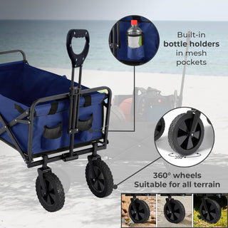 Neo Foldable Collapsible Garden Festival Cart - Navy