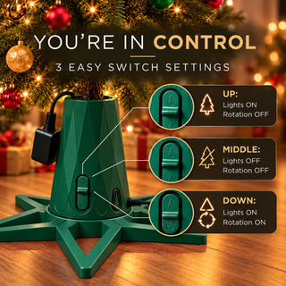 Neo Green Rotating Christmas Tree Stand