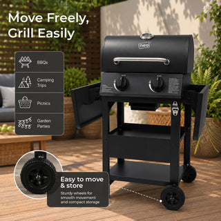 Neo Black Steel 2 Burner Gas BBQ Grill