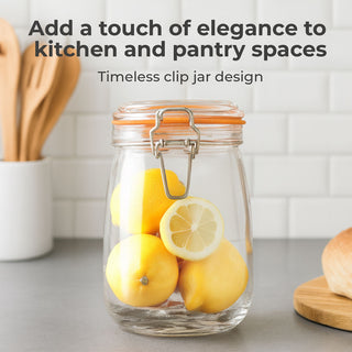 Neo 1L Pack of 3 Canisters with Airtight Silicone Seal Lids