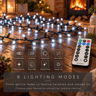 Neo Cool White 720 LED Cluster Christmas String Lights 30 Metre