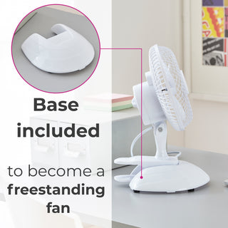 Neo Mini Clip Base Mount Desk Fan - White