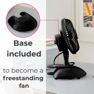 Neo Mini Clip Base Mount Desk Fan - Black