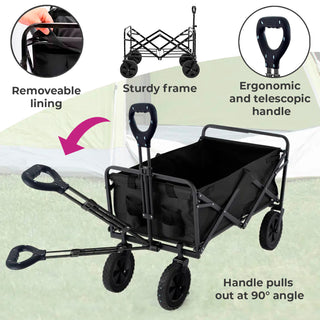 Neo Foldable Collapsible Garden Festival Cart - Black