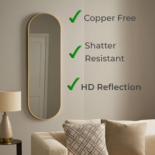 Neo Gold Wall Mirror Metal Frame Framed Full Length Vertical Hanging Home Modern Dressing Bedroom Hallway Dressing Room