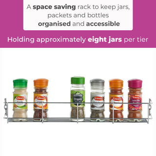 3 Tier Spice Rack For Kitchen Door Cupboard or Wall