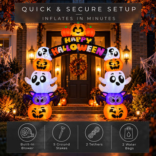 Neo 240cm Inflatable Halloween LED Lights Archway