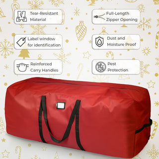 Neo Red Heavy-Duty Christmas Tree Storage Bag for 7.5ft Trees