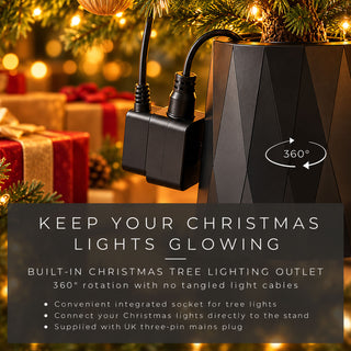 Neo Black Rotating Christmas Tree Stand