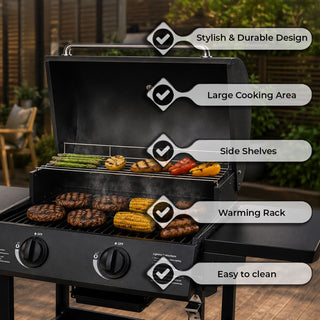 Neo Black Steel 2 Burner Gas BBQ Grill