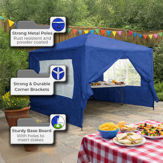 Neo Blue 3m x 3m Light Weight Event Gazebo Canopy Marquee Tent