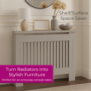 Neo Medium Grey Decorative Wooden Radiator Cover