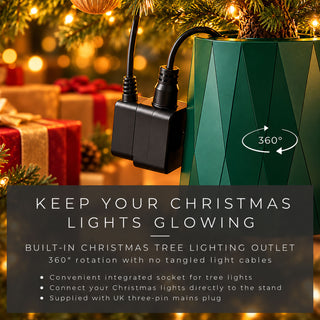 Neo Green & Red Rotating Christmas Tree Stand
