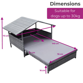 Neo Rattan Dog House Outdoor Wicker Dog Pet Bed