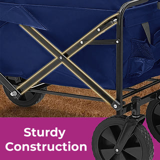 Neo Foldable Collapsible Garden Festival Cart - Navy