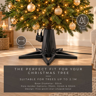 Neo Black Rotating Christmas Tree Stand