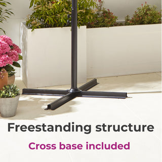 Neo Green Outdoor Freestanding Parasol with Led Lights 3 Metre