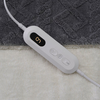 Neo Grey Electric Cable Knit Heated Throw