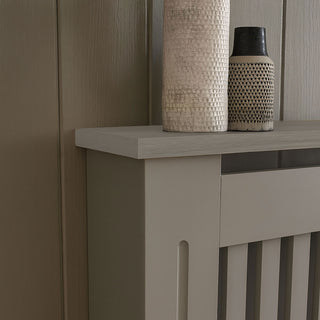 Neo Small Grey Decorative Wooden Radiator Cover