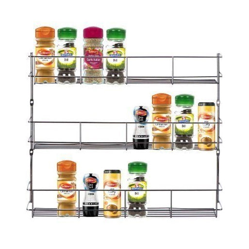 thumbnail image 2 of Pack Of 2 Spice Rack Wall No Drilling Magnetic Spice Rack Hanging Spice Organiser With Hooks Kitchen Shelf Wall No Drilling For Kitchen, Cupboard, Cabinet Door, Pantry Door (Black 2 of 14