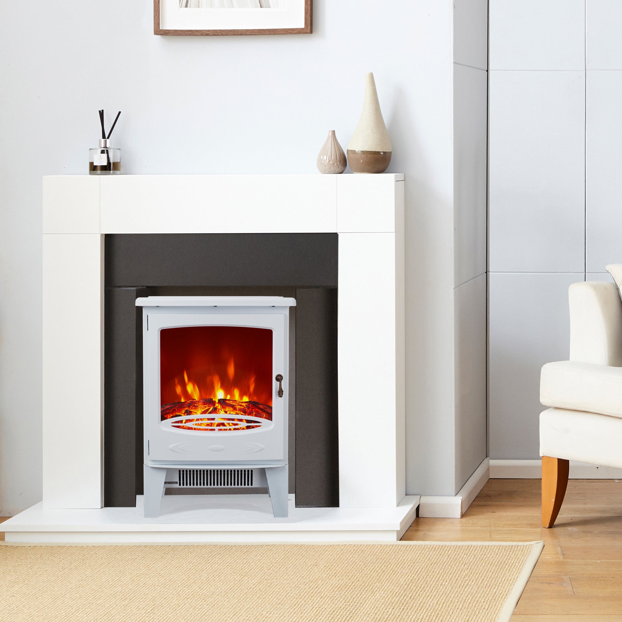 Wood Burning Stove White Electric Stove Fire Dunelm Electric Wood