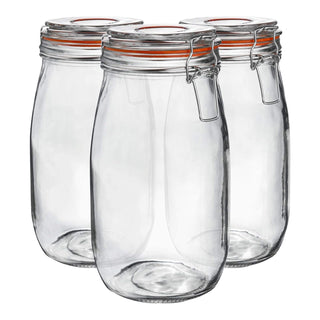 Neo 1.5L Pack of 3 Canisters with Airtight Silicone Seal Lids