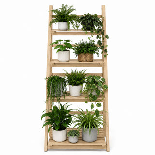 Neo Natural 4 Tier Wooden Foldable Plant Stand