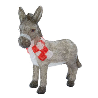 Neo 34 cm Donkey Acrylic Christmas Light 30 Cool White LED Christmas Light Battery Powered Outdoor Indoor Festive Decoration Ornament Auto Timer
