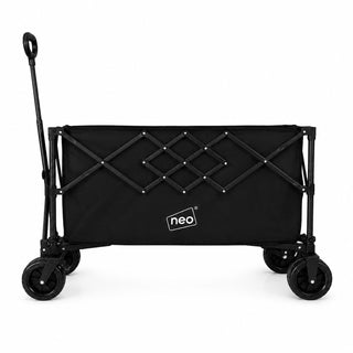 Neo Heavy Duty Folding Wagon Cart 300L Adjustable Handle - Black