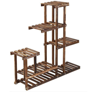 Neo 6 Tier Wooden Indoor Outdoor Shelf Plant Stand Display Rack