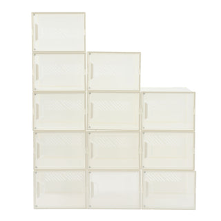 Neo White 12 pcs Transparent Large Shoe Storage Boxes