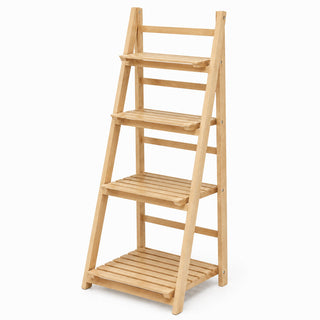 Neo Natural 4 Tier Wooden Foldable Plant Stand