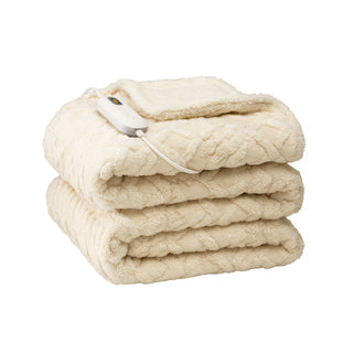 Neo Natural Electric Cable Knit Heated Throw