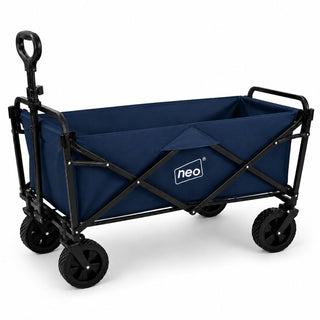 Neo Navy Folding Wagon Garden Cart 140L 120kg