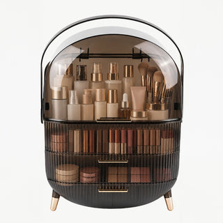 Neo Transparent Black Three Layer Cosmetic Makeup Organiser & Holder