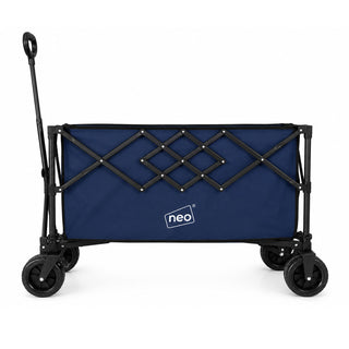 Neo Heavy Duty Folding Wagon Cart 300L Adjustable Handle - Navy
