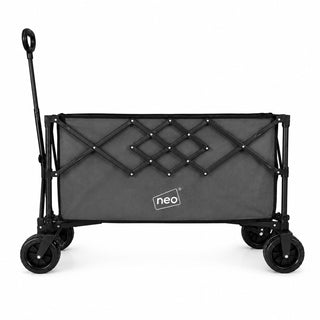 Neo Heavy Duty Folding Wagon Cart 300L Adjustable Handle - Grey