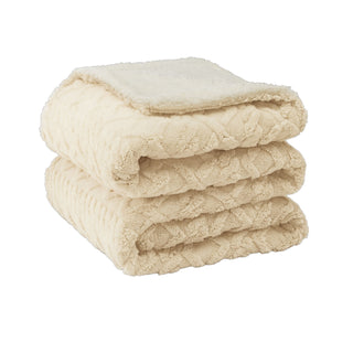 Neo Natural Electric Cable Knit Heated Throw
