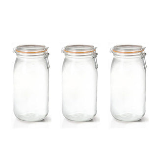 Neo 1.5L Pack of 3 Canisters with Airtight Silicone Seal Lids