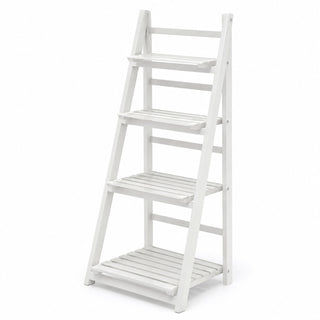 Neo White 4 Tier Wooden Foldable Plant Stand