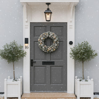Neo Luxury 50cm Extra Large Frosted Pine Cone Wreath
